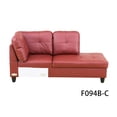 thumbnail image 5 of Hommoo Faux Leather Sectional Sofa, 4 Seat Living Room Furniture Sets, Modern L-Shaped Couches and Sofas Set for Home, Red(No Ottomans), 5 of 8