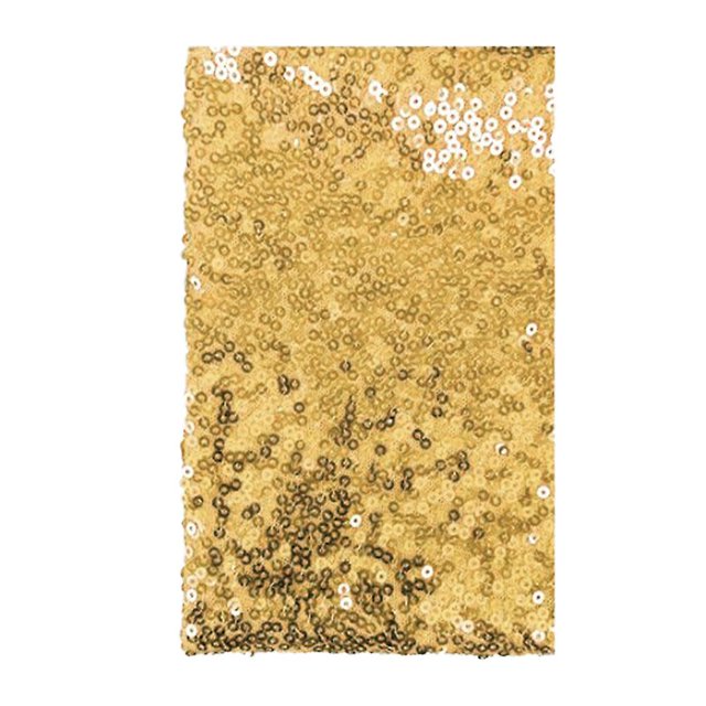 3mm Shiny Sequin Fabric Easy To Cut Costume Fabric For Making Tablecloth, Table Runner, Dress 135x100cm(golden)
