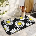 thumbnail image 3 of Washable Rubber Daisy Cute Floral Dish Drying Mats for Kitchen Counter Home Large Coffee Bar Pad Accessories and Decor for Utensils Stemware 19.5''x12'', 3 of 7