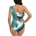 thumbnail image 5 of Honeii Surfing Shark for women's one-piece swimsuit featuring a chic one-shoulder design experience elegance and style in the water-XX-Large, 5 of 6