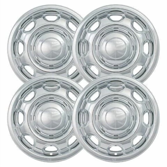 Set of 4 17 inch Chrome Wheel Skins Covers compatible with 10-17 Ford Expedition 15-25 Ford F-150 XL 10-14 Ford F-150 Impostors for 3857 3996 Wheel Series
