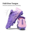 thumbnail image 3 of Dream Pairs Boys Girls Soccer Football Cleats Shoes(Toddler/Little Kid/Big Kid) SUPERFLIGHT-3K LIGHT/PURPLE/PINK Size 3, 3 of 5