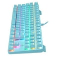 USB Wired Mechanical Keyboard,87 Key RGB Backlit Keyboard,Suspend