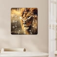 thumbnail image 4 of 10 Inch Wall Clock Battery Operated Square Clock for Office, Kitchen, Outdoor, Living Room,Lion Stormy Sky Vintage Beautiful, 4 of 4