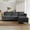 Gray, variant on Modern Corduroy Loveseat Sofa, 60.6" Comfy Sofa Couch with Side Pocket, 2-Seater Sofa for Living Room, Bedroom and Small Spaces, Beige