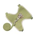 thumbnail image 3 of Lindo juego de arnés y correa para mascotas para perros pequeños y medianos, correa para pasear gatos, chihuahua, conejo, chaleco, arnés, collar para caniche, correa, accesorios para perros, 3 of 5