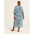 thumbnail image 3 of Joyspun Women’s Sleepwear Woven 46” Caftan Nightgown, S-4X, 3 of 6