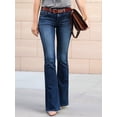 thumbnail image 4 of Boot Cut Jeans for Women Mid Waist Tummy Control Trendy Flare Jeans Straight Denim Pants S, 4 of 6