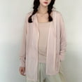 thumbnail image 6 of Hueook Women Cardigan Fashion Women's winter Casual Solid Color Loose Long Sleeves Cardigan Pink XL, 6 of 7