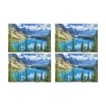 thumbnail image 2 of MKHERT Landscape Canadian Rockies Mountain Moraine Lake Banff on Sunny Day Placemats Table Mats for Dining Room Kitchen Table Decoration 12x18 inch,Set of 4, 2 of 4