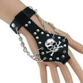 thumbnail image 2 of Brazalete Yuyangstore Anillo de brazalete cráneo Punk Hombre Aleación Remache Studs Cuero, 2 of 8