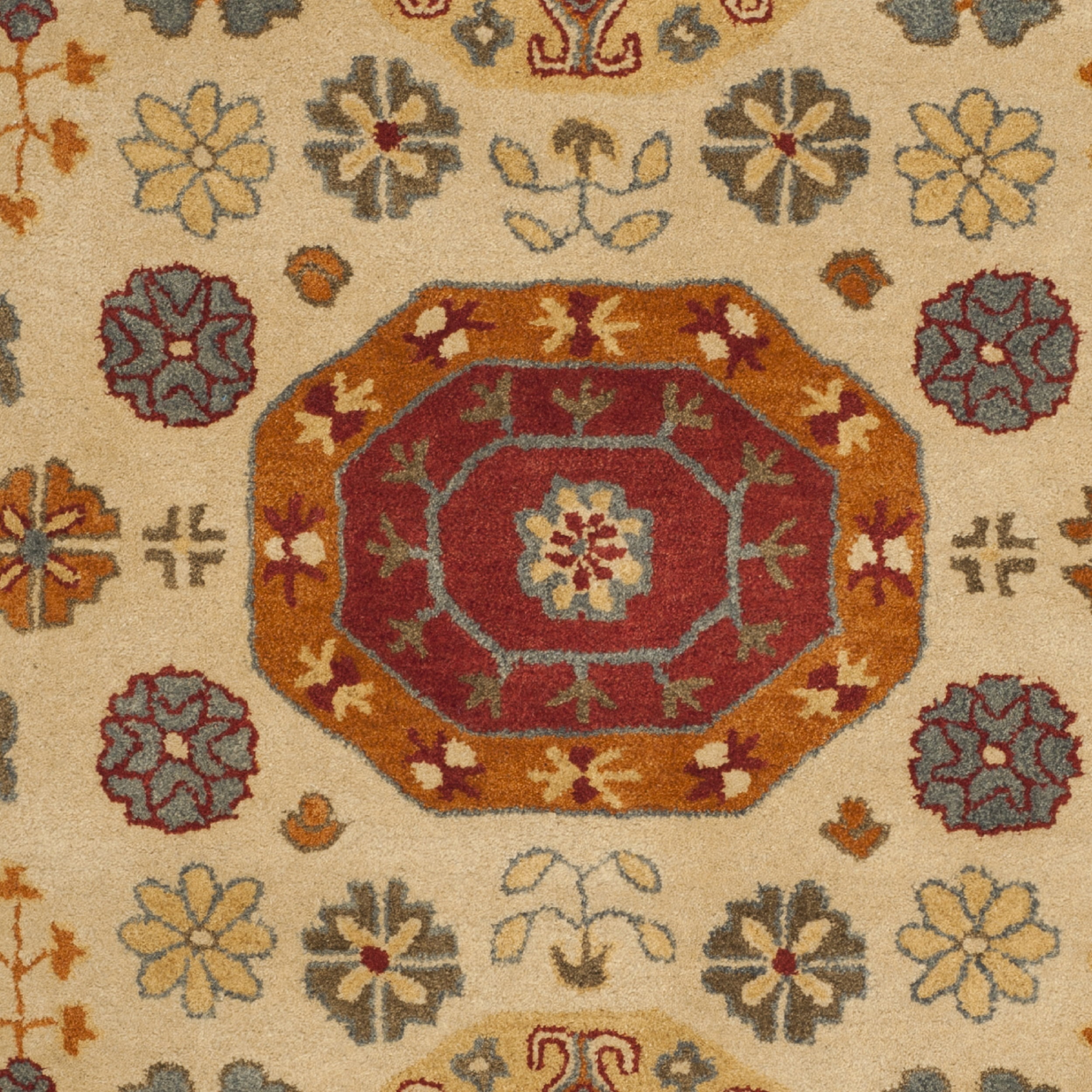 SAFAVIEH Heritage Gladwyn Oriental Wool Area Rug, Beige/Multi, 3' x 5'
