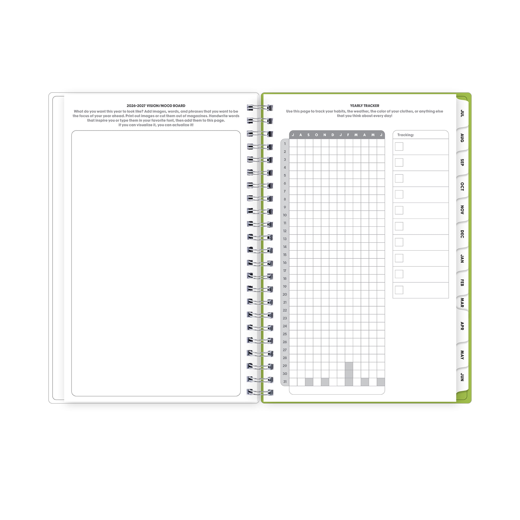 Blue Sky Gen Z Monthly Weekly Planner, 5" x 8", Slime 15-Month (April 2026 - June 2027)
