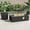 Black, variant on Evita 42" Propane Fire Pit Table, Rectangular Outdoor Gas Fire Pit with Lid and Glass Wind Guard, 50,000 BTU Patio Fire Table for Backyard Deck Garden