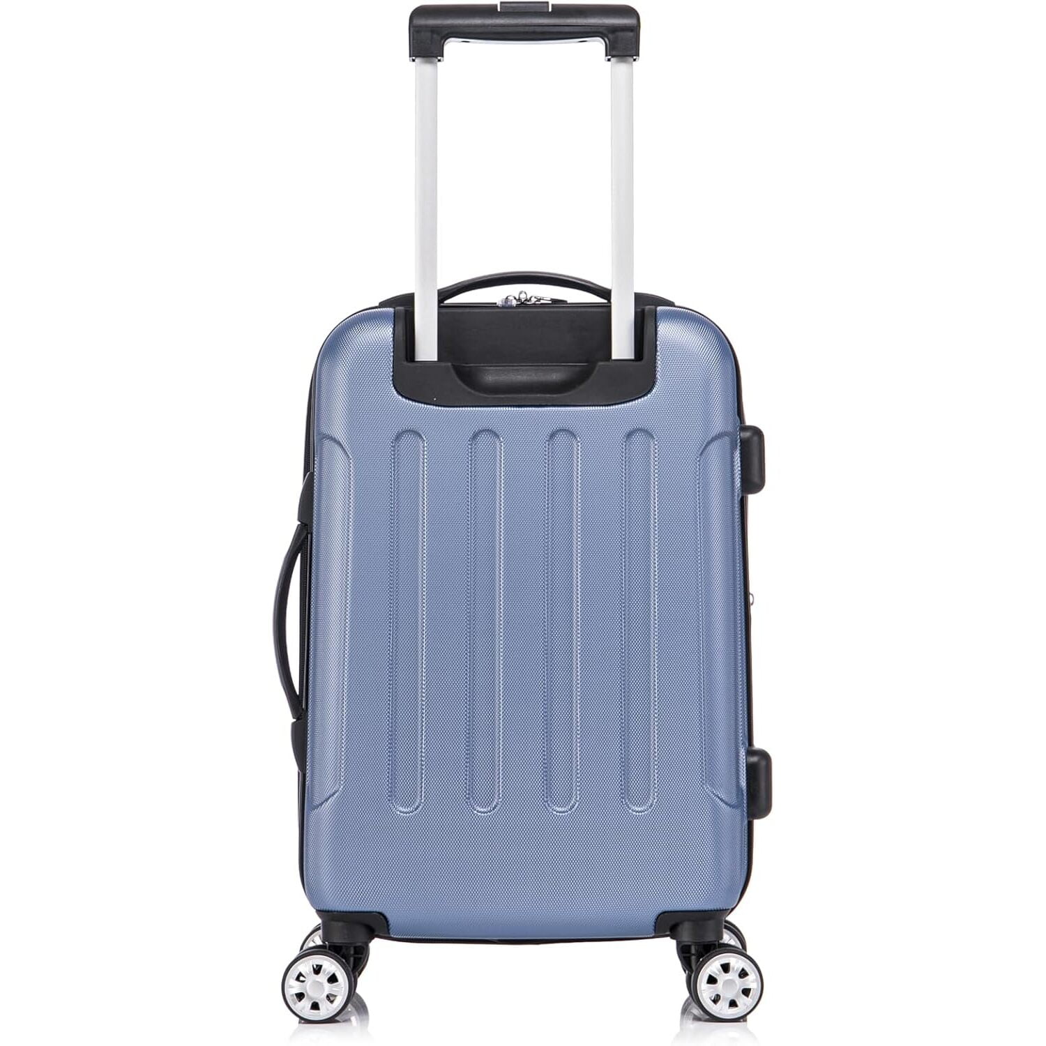 Rockland London Hardside Spinner Wheel Luggage, Carry-On 20-Inch and Tote 14-Inch, Blue