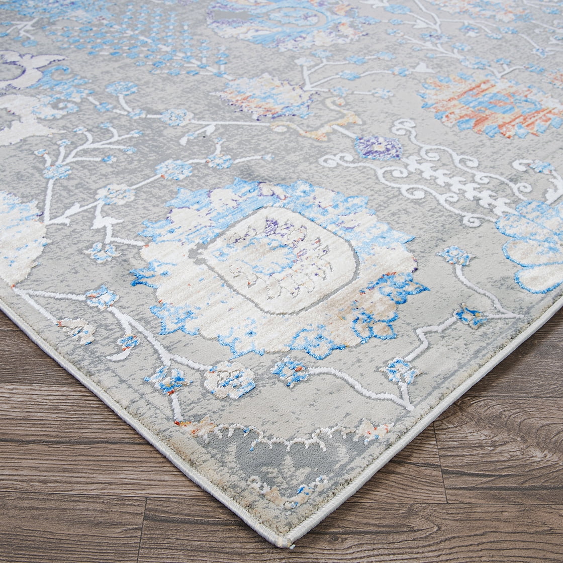 Couristan Vibrata Mandala Multi-Pewter Runner Rug