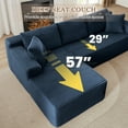 thumbnail image 4 of Muumblus Modular Sectional Sofa, Oversized L-Shape Cloud Couch, Modern Corduroy Sleeper Couches for Living Room, No Assembly Required, Blue (Left Facing Chaise), 4 of 11
