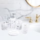 thumbnail image 5 of Juego de accesorios para baño de 5 piezas: soporte para cepillos de dientes de resina y dispensador de loción. blanco, 5 of 8