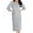 Gray, variant on MIUOWANP Fall Dresses for Women 2024 Plus Size Women's Flash Dress V-neck Long Sleeve Ruffle Swinging Dress Mini Flash Dress