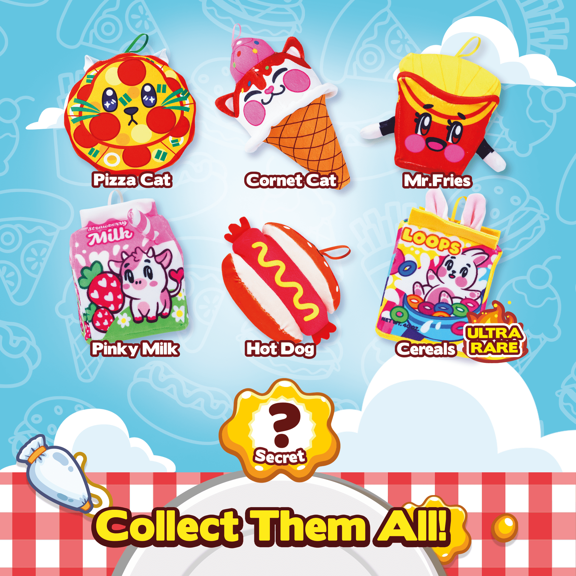 Miraball Surprises Food - Pack of 3, Blind Capsule Toys with Expandable Memory Foam Plush & Stickers - Fun Mystery Plush Balls for Kids Collectible Toy Surprises, Party Favors, Gifting