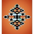 thumbnail image 3 of Ambesonne Tribal Duvet Cover Set, Native Aztec Rhombus Art, Twin, Orange Black Pale Blue, 3 of 3