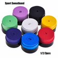 thumbnail image 1 of 1/2/3pcs Dry Tennis Racket Grip Anti-skid Sweat Absorbed Wraps Taps Badminton Grips Racquet Vibration Overgrip Sweatband Sports red-1pc, 1 of 5
