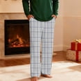 thumbnail image 4 of Mutghys Plaid Pajama Pants for Men Elastic Waist Drawstring Sleep Pants with Pockets Home Relaxing Soft Comfy Casual Pants S-3XL, 4 of 9