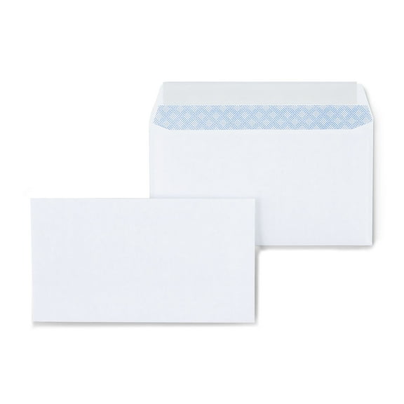 Staples Simply QuickStrip Security Tint #6 3/4 Env 3 5/8" x 6 1/2" White 50/BX 862999