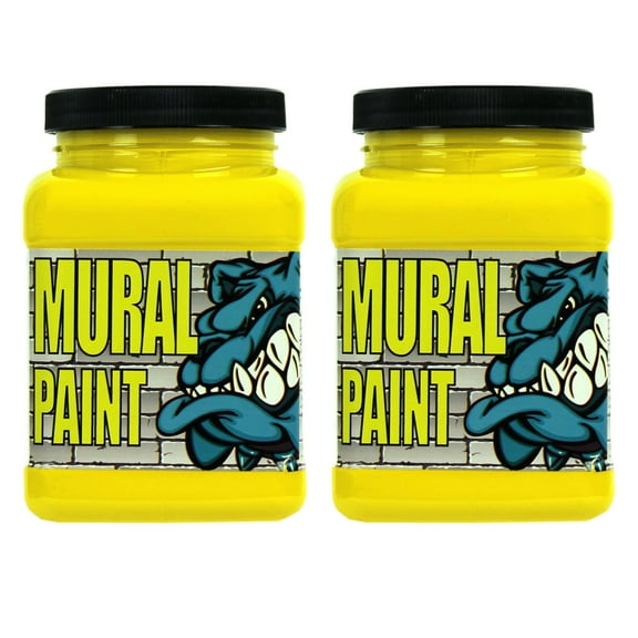 Chroma Mural Paint, Pint, Scorched (Yellow), Pack of 2
