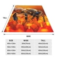 thumbnail image 3 of Balery Honeybee On Vibrant Flower Manta de Felpa Suave y Acogedora – Cobija de Franela Aterciopelada para Cama, Lavable y Cálida para Sofá, Mascotas, Transpirable-60"x50", 3 of 7