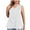 White, variant on Women's Plus Size Pullover Solid Color Sleeveless V-Neck T-Shirt Top Vest Loose Casual Vest L-4XL V-Neck Tank Top