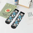 thumbnail image 5 of Uemuo Lilies Flowers Printed Crew Socks, Moisture-Wicking Socks, Athletic Socks for Men Breathable Cushion Socks Casual Sport Socks for Running Traveling, 5 of 6