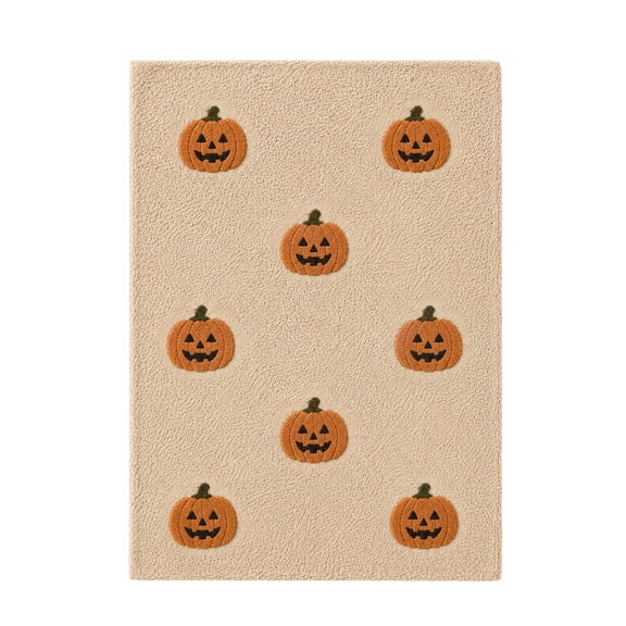 Halloween Ghost Throw Blanket Microfiber Blanket, White Ghost Throw Blanket Cute Blanket Soft Cozy Fluffy Halloween Blanket for Living Room Sofa Bed(27.5x39'', Beige)