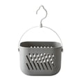 thumbnail image 2 of 1Pc Plastic Shower Caddy Basket,Hanging Shower Basket,Wall Hanging Storage Basket,Kitchen Organizer with Hooks,Hanging Bathroom Dorm Organizer,Portable Storage Caddy Tote for Garden Tools,Grey, 2 of 4