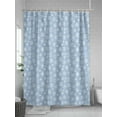 thumbnail image 5 of Blue Christmas Snowflakes Shower Curtain Set, Waterproof Shower Curtains for Bathroom, Modern Xmas Winter Textured Washable Fabric Cloth Bath Curtain for Bathtub Decoration with Hooks 66x72 Inches, 5 of 6