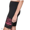 thumbnail image 3 of Calvin Klein Performance Women's Split Logo High Waist Biker Shorts, Black, Small, 3 of 4