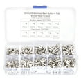 thumbnail image 3 of Socket   Screws, 400pcs Flat Head Socket  Screws, M3 304 Stainless Steel Pan &  Flat Hex Socket Head  Screws Set With Box, 3 of 8