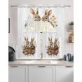 thumbnail image 2 of Spring Easter Kitchen Curtains Sets 36 Inch Length with Valance, Bunny Botanical Garden Floral Basket Swag Valances and Tiers Curtain Set Drapes Swag Curtains for Living Room, Bathroom, Bedroom, Cafe, 2 of 6