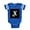Royal Blue, variant on CafePress - Gothic Initial X - Cute Infant Baby Football Bodysuit