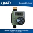 thumbnail image 3 of Temporizador Orbit 62056 de una salida para grifo de manguera con dial único, 3 of 7