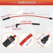 Unique Bargains Motorcycle Spark Plug Coil Wires 8mm Fit for Harley Davidson Sportster 883 1200 1986-2003 - Pack of 2