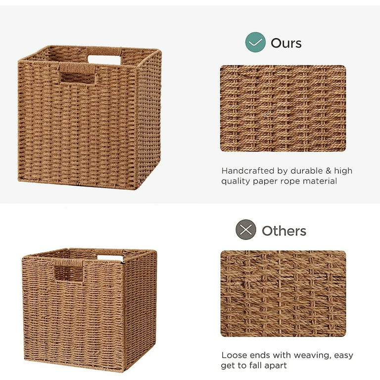 Wicker Basket With 3 Compartments Woven Baskets For Organizing Storage  Basket To