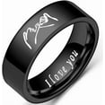 thumbnail image 2 of 6mm Stainless Steel Classic Plain Lovers Couple Wedding Band Statement Anniversary Promise Ring, 2 of 2