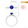 thumbnail image 4 of ANGARA Natural Solitaire Round Tanzanite Tapered Shank Ring in 925 Sterling Silver for Women (Size-6mm) | December Birthstone, Birthday, Anniversary, Jewelry Gift for Women | Natural Tanzanite Ring, 4 of 9
