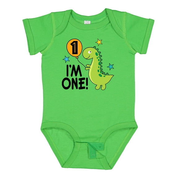 Inktastic 1st Birthday Dinosaur 1 Year Old Boy Boys or Girls Baby Bodysuit