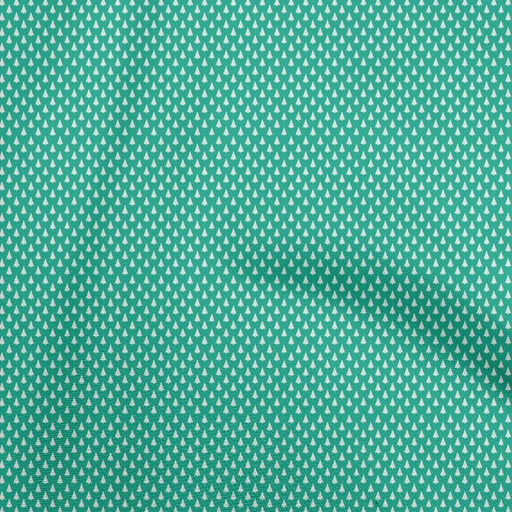 oneOone Polyester Spandex Teal Green Fabric Christmas Fabric For Sewing Printed Craft Fabric By The Yard 56 Inch Wide