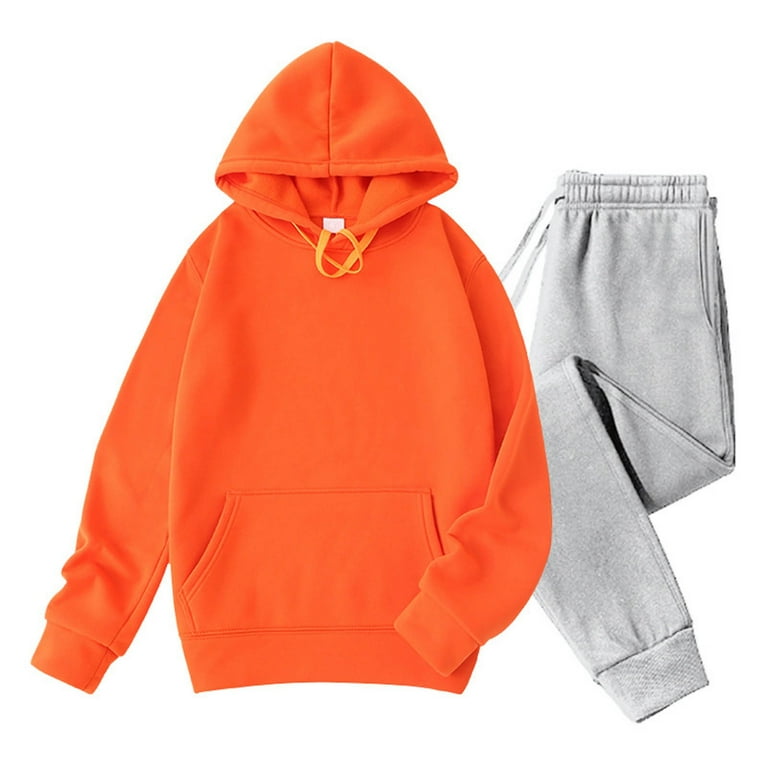 WMTBSRSW Mens Oversized 2 Piece Sweatsuit Outfits Solid Casual