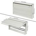thumbnail image 6 of Wall Mounted Folding Table, Wall Desk Fold Down, Floating Desk for Wall, Functional Hanging Desk for Laundry Room,Home Office Workstation (Light Gray-Rounded Edge, 63x41.5cm/24.8x16.3inch), 6 of 9