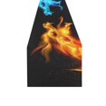 thumbnail image 3 of MKHERT Blue Red Fiery Dragons Table Runner for Office Kitchen Dining Room Wedding Party 16x72 inch, 3 of 4
