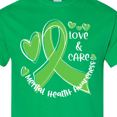thumbnail image 4 of Inktastic Love and Care Mental Health Awareness Green Ribbon T-Shirt, 4 of 5